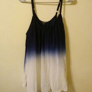 Blue and white strap shirt